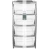 B&M 4 Drawer Silver Storage Unit