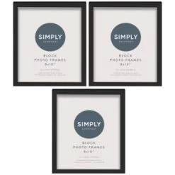 Simply Everyday 8 X 10" Block Frames 3pk - Black