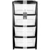 B&M 4 Tier Drawer - Black 1 B&M 4 Tier Drawer - Black -Home Improvement Store 302305 set of 4 drawers black