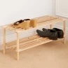 Addis 2 Tier Wooden Shoe Rack