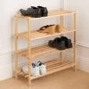 B&M 4 Tier Wooden Shoe Rack -Home Improvement Store 317430 4 Tier wooden shoe rack
