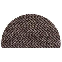 B&M Half Moon Indoor Chevron Doormat 40 X 70cm -Home Improvement Store 319759 Half Moon Indoor Chevron Mat 40x70cm brown