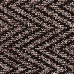 B&M Half Moon Indoor Chevron Doormat 40 X 70cm -Home Improvement Store 319759 Half Moon Indoor Chevron Mat 40x70cm brown detail 2