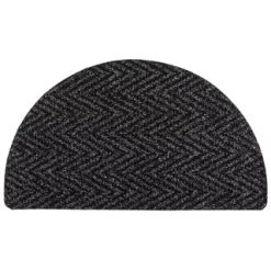 B&M Half Moon Indoor Chevron Doormat 40 X 70cm -Home Improvement Store 319759 Half Moon Indoor Chevron Mat 40x70cm dark grey