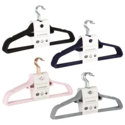 B&M Pure Velvet Hangers 8pk - Grey -Home Improvement Store 333534 8pk velvet hangers group