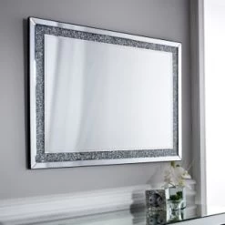 B&M Crushed Jewel Mirror - Silver