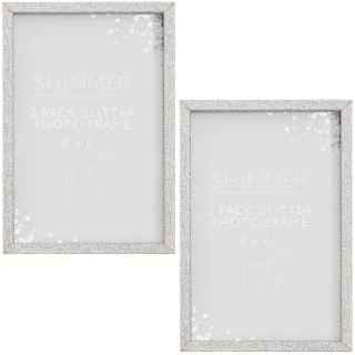 B&M Glitter Photo Frames 4 X 6" 2pk 4 B&M Glitter Photo Frames 4 X 6" 2pk - Image 2