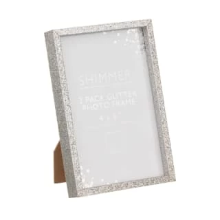 B&M Glitter Photo Frames 4 X 6" 2pk 3 B&M Glitter Photo Frames 4 X 6" 2pk