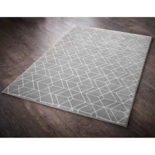 Geo Microplush Rug 110 X 160cm - Grey 4 Geo Microplush Rug 110 X 160cm - Grey - Image 2