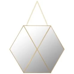 B&M Hanging Hexagon Mirror
