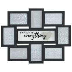 B&M Multi Aperture Photo Frame 8pc - Family Is Everything 7 B&M Multi Aperture Photo Frame 8pc - Family Is Everything -Home Improvement Store 362635 8 aperture quote frame family is everything black