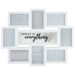 B&M Multi Aperture Photo Frame 8pc - Family Is Everything 8 B&M Multi Aperture Photo Frame 8pc - Family Is Everything -Home Improvement Store 362635 8 aperture quote frame family is everything white