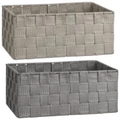 B&M Woven Storage Baskets 3pk - Silver -Home Improvement Store 365979 365978 3pk woven baskets group 2