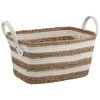 B&M Tribal Nature Striped Wicker Basket -Home Improvement Store 366018 cream and wicker stripe basket