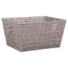 B&M Vannes Heart Cut Out Wicker Basket - Grey -Home Improvement Store 366019 heart cut out wicker basket grey