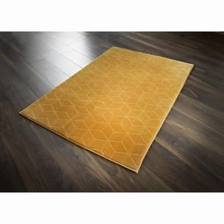 Geo Microplush Rug 60 X 110cm - Ochre 3 Geo Microplush Rug 60 X 110cm - Ochre