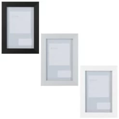 B&M Block Photo Frame 4 X 6" 2pk - Grey -Home Improvement Store 367045 2pk block photo frame 4x6 main