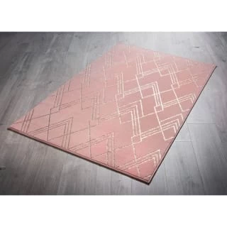 B&M Gatsby Foil Micro Plush Rug 60 X 110cm - Blush 3 B&M Gatsby Foil Micro Plush Rug 60 X 110cm - Blush