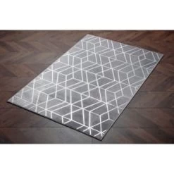 B&M Lexi Microplush Rug 60 X 110cm - Grey