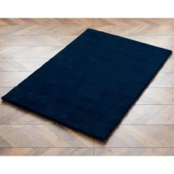 B&M Luxury Faux Fur Rug 100 X 150cm - Navy