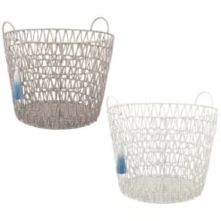 B&M Storage Basket With Tassel - Grey 7 B&M Storage Basket With Tassel - Grey -Home Improvement Store 368485 basket with tassel main