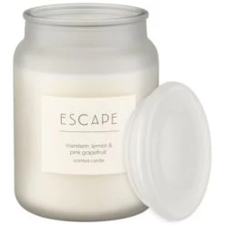 B&M Large Spa Scented Candle - White - Escape -Home Improvement Store 368691 large spa candle escape 3