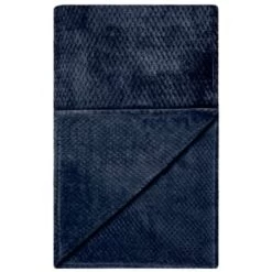 B&M Waffle Faux Fur Throw - Navy -Home Improvement Store 372950 waffle faux fur throw navy