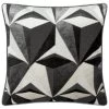 Jenson Geo Velvet Cushion - Grey 1 Jenson Geo Velvet Cushion - Grey -Home Improvement Store 373032 jenson geo velvet cushion black