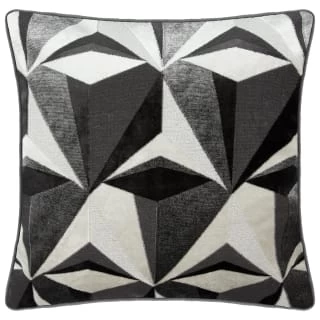 Jenson Geo Velvet Cushion - Grey 3 Jenson Geo Velvet Cushion - Grey