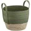B&M Natural Wicker Basket - Green -Home Improvement Store 374427 khaki and natural wicker basket