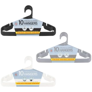 B&M Jumbo Hangers 10pk - Grey 6 B&M Jumbo Hangers 10pk - Grey - Image 4