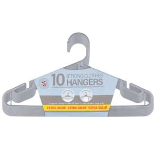 B&M Jumbo Hangers 10pk - Grey 5 B&M Jumbo Hangers 10pk - Grey - Image 3