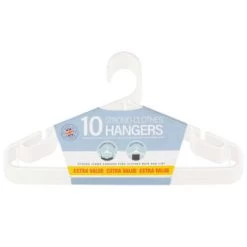 B&M Jumbo Hangers 10pk - White 8 B&M Jumbo Hangers 10pk - White -Home Improvement Store 376557 10pk strong clothes hangers white 2