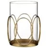 B&M Glass Candle Holder - Gold -Home Improvement Store 376919 candle holder gold