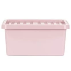 B&M Storage Box With Lid 11L - Dusty Pink -Home Improvement Store 377033 11l storage box dusty pink
