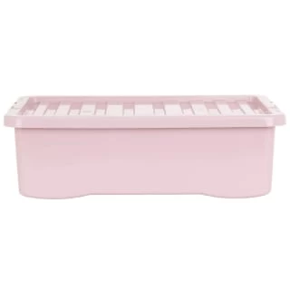 B&M Under Bed Storage Box 32L - Dusty Pink 5 B&M Under Bed Storage Box 32L - Dusty Pink - Image 3