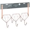 B&M Diamond Geo Overdoor Hooks - Rose Gold