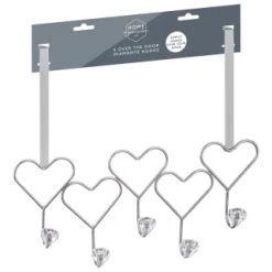 B&M Heart Diamante Overdoor Hooks