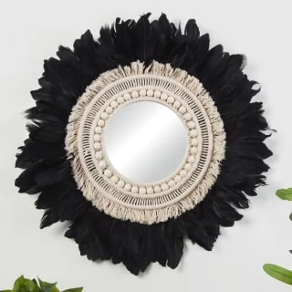 B&M Black Feather Mirror 3 B&M Black Feather Mirror