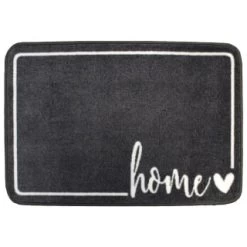 B&M Super Soft Washable Slogan Mat 50 X 70cm - Grey