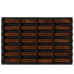 B&M Rubber Coir & Wire Scraper Doormat 40 X 60cm