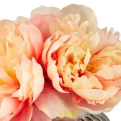 B&M Peony In Ribbed Glass Vase -Home Improvement Store 380201 peony in ribbed glass vase 2