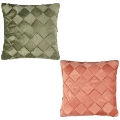 B&M Basket Weave Velvet Cushion - Sage -Home Improvement Store 380438 380756 basket weave velvet cushion main