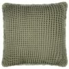 B&M Cotton Waffle Cushion - Green