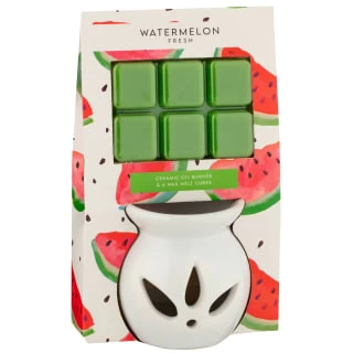 B&M Oil Burner & Wax Melt Set - Watermelon 3 B&M Oil Burner & Wax Melt Set - Watermelon