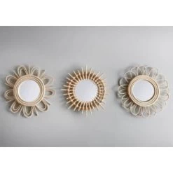 B&M Rattan Mirror 3pk