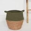 Eze Two-Ton Wicker Basket - Green