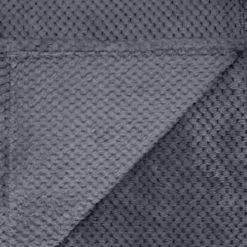 B&M Waffle Throw - Dark Slate -Home Improvement Store 383152 supersoft waffle throw dark slate 4