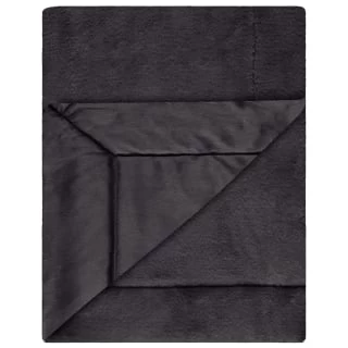 Heritage Collection Aspen Faux Fur Throw - Charcoal 6 Heritage Collection Aspen Faux Fur Throw - Charcoal - Image 4