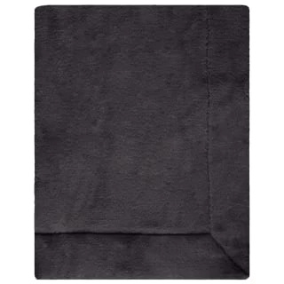 Heritage Collection Aspen Faux Fur Throw - Charcoal 4 Heritage Collection Aspen Faux Fur Throw - Charcoal - Image 2